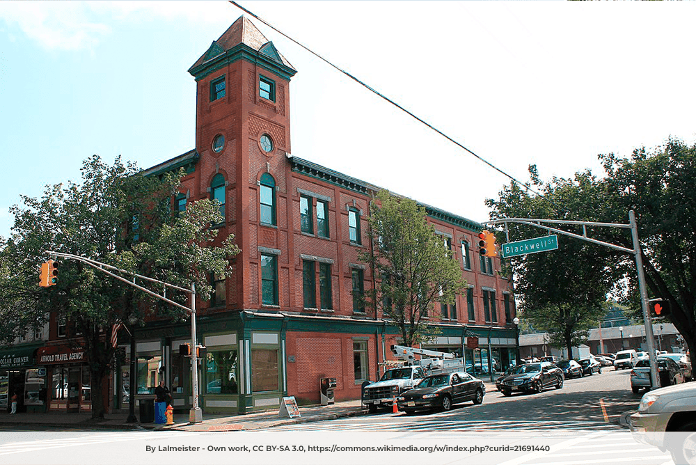 red building